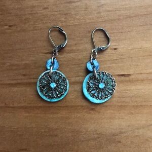 Handmade Button Earrings~ Never worn!